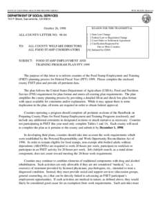 PETE WILSON, Governor  STATE OF CALIFORNIA--HEALTH AND WELFARE AGENCY DEPARTMENT OF SOCIAL SERVICES 744 P Street, Sacramento, CA 95814