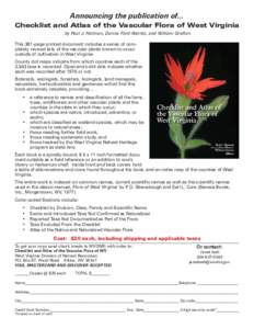 Flora / West Virginia / Botany / Biology / Earl Lemley Core / Flora treatise