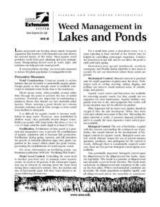 weed management in lakes and ponds