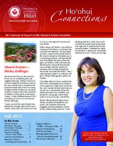 Connections Ho‘ohui Alumni & Friends Association  The University of Hawai‘i at Hilo Alumni & Friends Newsletter