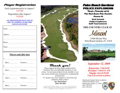 Mirasol / Palm Beach County /  Florida / Palm Beach Gardens /  Florida / Sponsor / The Honda Classic / Tee / Foursome / Sports / Golf / Leisure