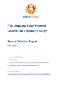 Port Augusta Solar Thermal Generation Feasibility Study Project Definition Report February 2013