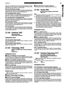 UNIVERSITY OF ALBERTA  www.ualberta.ca O PALEO 520 Problems in Vertebrate Paleobiology Œ3 (fi 6) (either term, 0-3s-0). Prerequisites: PALEO 318 and 319.