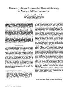 Geometry-Driven Scheme for Geocast Routing in Mobile Ad Hoc Networks