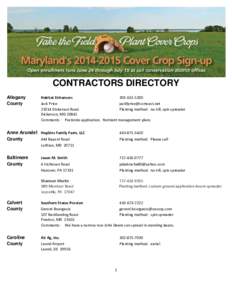 Cover Crop Contractors Directory