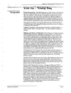 Chapter 5 - Policies For Each Management Unit  Background Land Ownership. The USFS lands east of Point Young in this unit are part of the wilderness portion of Admiralty Island National Monument.