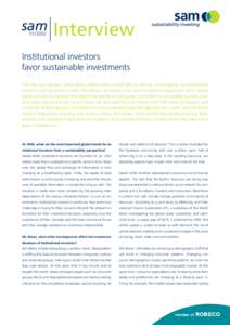 sam 11 /2012 Interview  Institutional investors