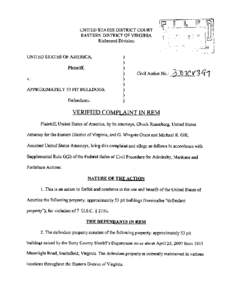 Bad Newz Kennels dog fighting investigation / Criminal investigation / Dog fighting / Kennel / United States District Court for the Eastern District of Virginia / East End / Pit bull / Defendant / Bo / Animal rights / Animal cruelty / Animal welfare