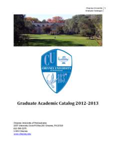 Cheyney University 1 Graduate Catalogue