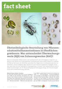 fact   sheet  Ökotoxizität der Seltenen Erden Ökotoxizität September 2014 der