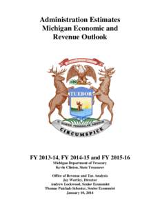Administration Estimates - Michigan Economic and Revenue Outlook - January 10, 2014