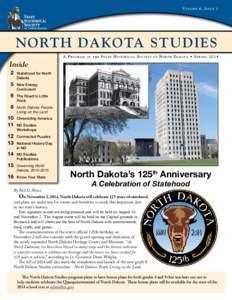 V o l u m e 6 , I ss u e 1  North Dakota Studies 
