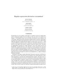 Regular-expression derivatives reexamined SCOTT OWENS University of Cambridge [removed]