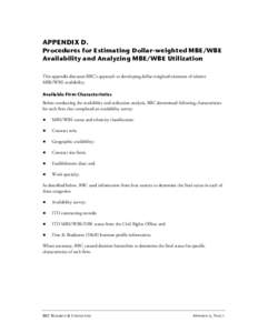 Microsoft Word - Appendix D Procedures for Estimating MBE WBE Availability.…