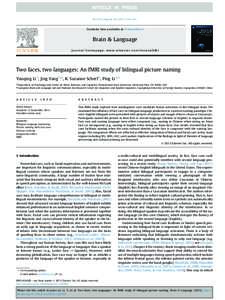 Brain & Language xxxxxx–xxx  Contents lists available at ScienceDirect Brain & Language journal homepage: www.elsevier.com/locate/b&l