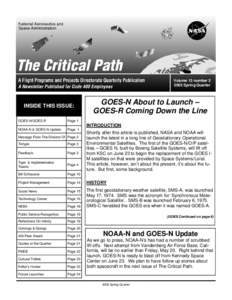 Page  The Critical Path Volume 13 number[removed]Spring Quarter