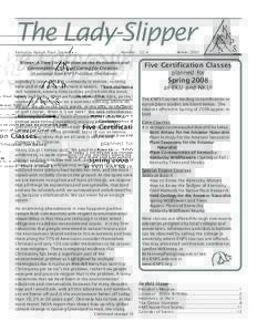 The Lady-Slipper, 22:4/ WinterThe Lady-Slipper Kentucky Native Plant Society  Number