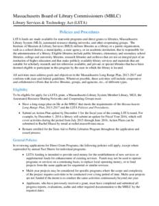 LSTA Policies & Procedures 2012