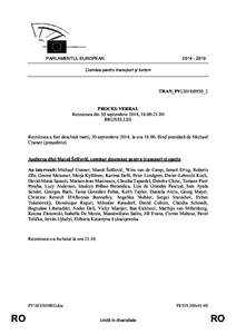 [removed]PARLAMENTUL EUROPEAN Comisia pentru transport și turism  TRAN_PV(2014)0930_2