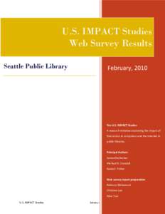 U.S. Impact Studies: Web Survey Results for The Seattle Public Library