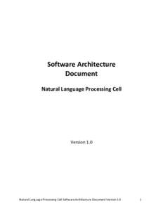 Software Architecture   Document  Natural Language Processing Cell       