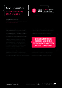 Lee Coomber DBA mentor Senior Partner, Lippincott DBA Twenty / Twenty Mentoring Programme www.dbamentoring.org.uk