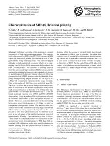 Atmos. Chem. Phys., 7, 1615–1628, 2007 www.atmos-chem-phys.net/ © Author(sThis work is licensed under a Creative Commons License.  Atmospheric