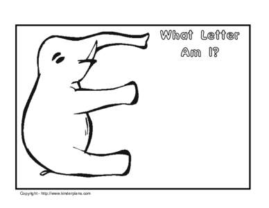 What Letter Am I? Copyright - http://www.kinderplans.com  