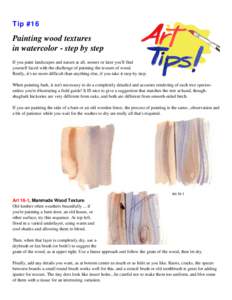Tip #16  Painting wood textures