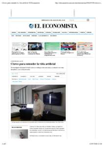 Claves para entender la vida artificial | El Economista  http://eleconomista.com.mx/entretenimientoclaves-e... MIÉRCOLES 13 DE JULIO DE 2016 | 12:40