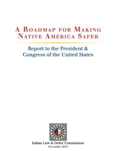 A Roadmap for Making Native American Safer, Front Material