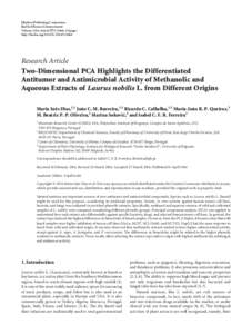 Two-Dimensional PCA Highlights the Differentiated Antitumor and Antimicrobial Activity of Methanolic and Aqueous Extracts of Laurus nobilis L. from Different Origins