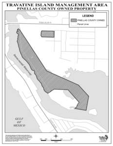 TRAVATINE ISLAND MANAGEMENT AREA OAKHURST RD PINELLAS COUNTY OWNED PROPERTY LEGEND