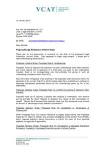 16 January[removed]The Hon Michael Black AC QC Chair, Legal Services Council Level 11, 170 Phillip Street Sydney NSW 2000