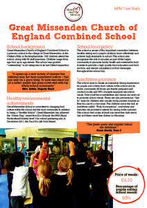 MFM Case Study  Great Missenden Church of England Combined School School background