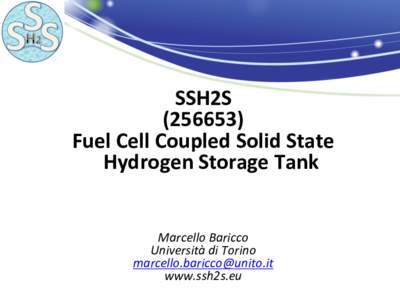 SSH2S[removed]Fuel Cell Coupled Solid State Hydrogen Storage Tank  Marcello Baricco