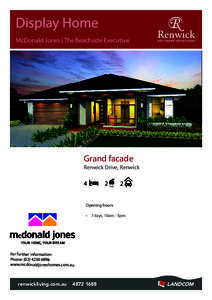 Display Home McDonald Jones | The Beachside Executive + Image is for illustrative purpose only.  Grand facade