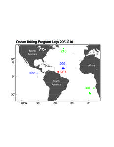 Ocean Drilling Program Legs 206–[removed]North America 30˚