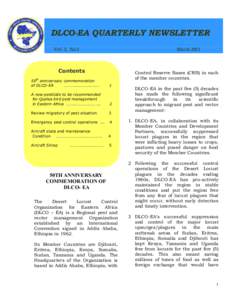 country Liaison Offices/Control DLCO-EA QUARTERLY NEWSLETTER Reserve Bases in each of the member