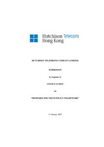 HUTCHISON TELEPHONE COMPANY LIMITED  SUBMISSION in response to