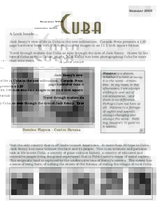A Look Inside...  Cuba Summer 2005