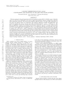 Draft version July 4, 2011 Preprint typeset using LATEX style emulateapj v[removed]A SUZAKU OBSERVATION OF MCG –[removed]: CONSTRAINING THE GEOMETRY OF THE CIRCUMNUCLEAR MATERIAL Elizabeth Rivers1 , Alex Markowitz1 , R