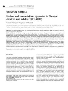 European Journal of Clinical Nutrition[removed], 1302–1307  & 2008 Macmillan Publishers Limited All rights reserved[removed] $32.00 www.nature.com/ejcn  ORIGINAL ARTICLE