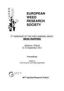 EUROPEAN WEED RESEARCH SOCIETY  2nd WORKSHOP OF THE EWRS WORKING GROUP: