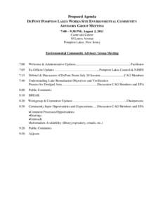 August[removed]CAG Meeting Agenda
