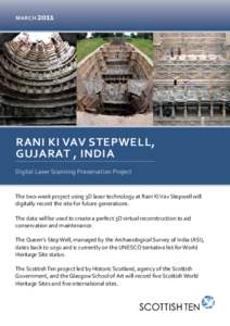 3D scanner / Scottish Ten / Optoelectronics / Stepwell / Laser scanning / Historic Scotland / India / Technology / Industrial design / Rani ki vav / Tourism in Gujarat