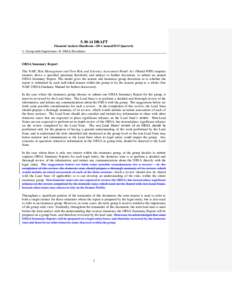 [removed]DRAFT Financial Analysis Handbook—2014 Annual/2015 Quarterly V. Group-wide Supervision—E. ORSA Procedures ORSA Summary Report The NAIC Risk Management and Own Risk and Solvency Assessment Model Act (Model #50