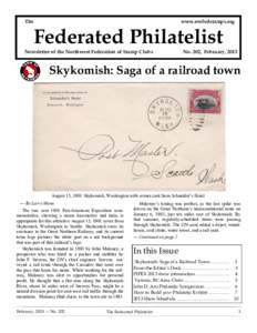The  www.nwfedstamps.org Federated Philatelist Newsletter of the Northwest Federation of Stamp Clubs