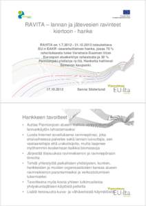 RAVITA - lannan ja jätevesien ravinteet kiertoon -hanke