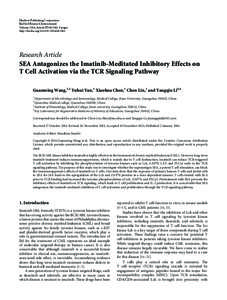 SEA Antagonizes the Imatinib-Meditated Inhibitory Effects on T Cell Activation via the TCR Signaling Pathway